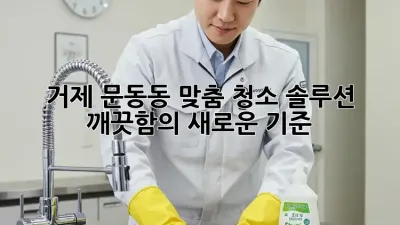 거제 문동동 맞춤 청소 솔루션: 깨끗함의 새로운 기준